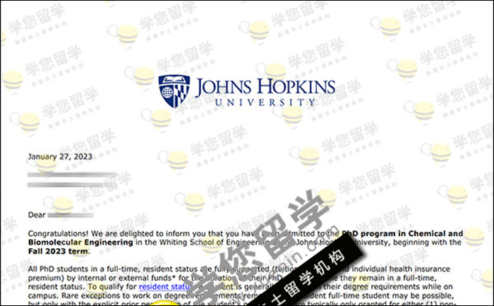 2023Fall约翰霍普金斯大学录取案例经验分享